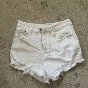 Zara White Jean Shorts